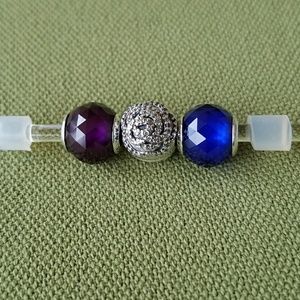 Set of Three Retired Pandora Charms